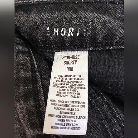 Aeropostale Women Ripped Style High-Rise Black Denim Shorts - Picture 8 of 10